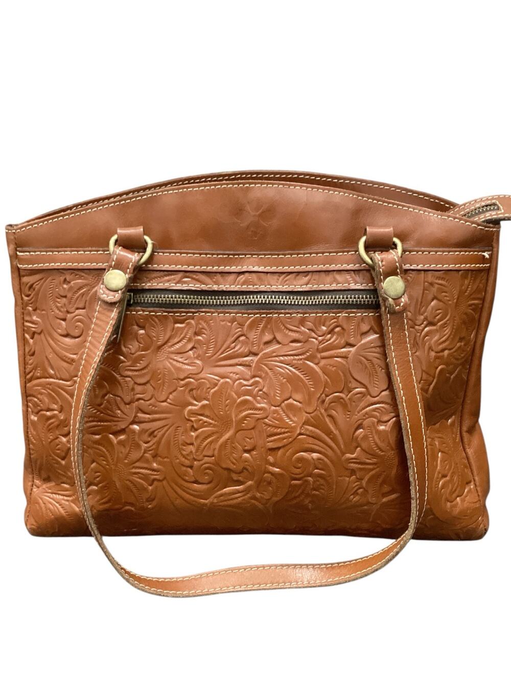 Patricia Nash Purse Women’s One Size Genuine Leather Poppy Florence Tooled Tote